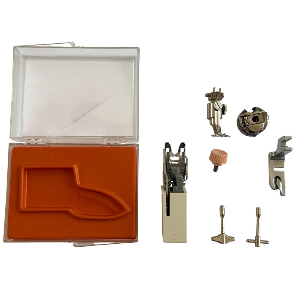Vintage Singer Walking Foot Even Feed Ruffler Sewing Machine Attachments Set